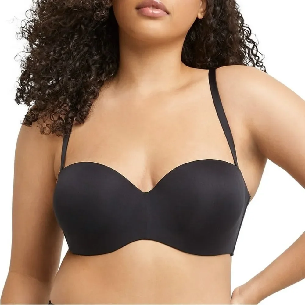 Maidenform Black Strapless Convertable Padded Bra